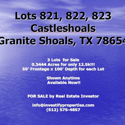 East Castleshoals Drive, Granite Shoals, TX 78654
