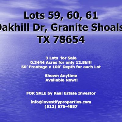 Oakhil Dr, Granite Shoals, TX 78654